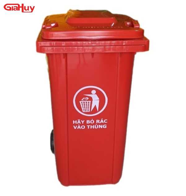 Thùng rác 240 lít đỏ