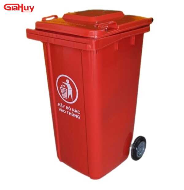 Thùng rác 240 lít đỏ