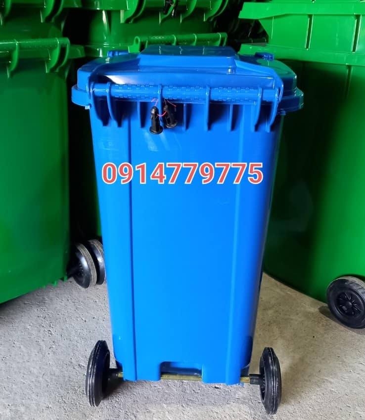 Thùng rác 240 lít màu xanh dương